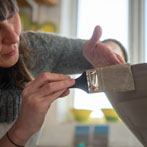 Sara Moorhouse in her studio 2016